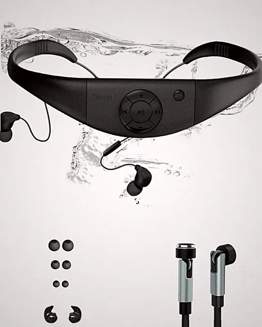 Tayogo W16 Leser MP3 Wasserdicht für Die Schwimmen, Fm Radio - Speicher 8 GB