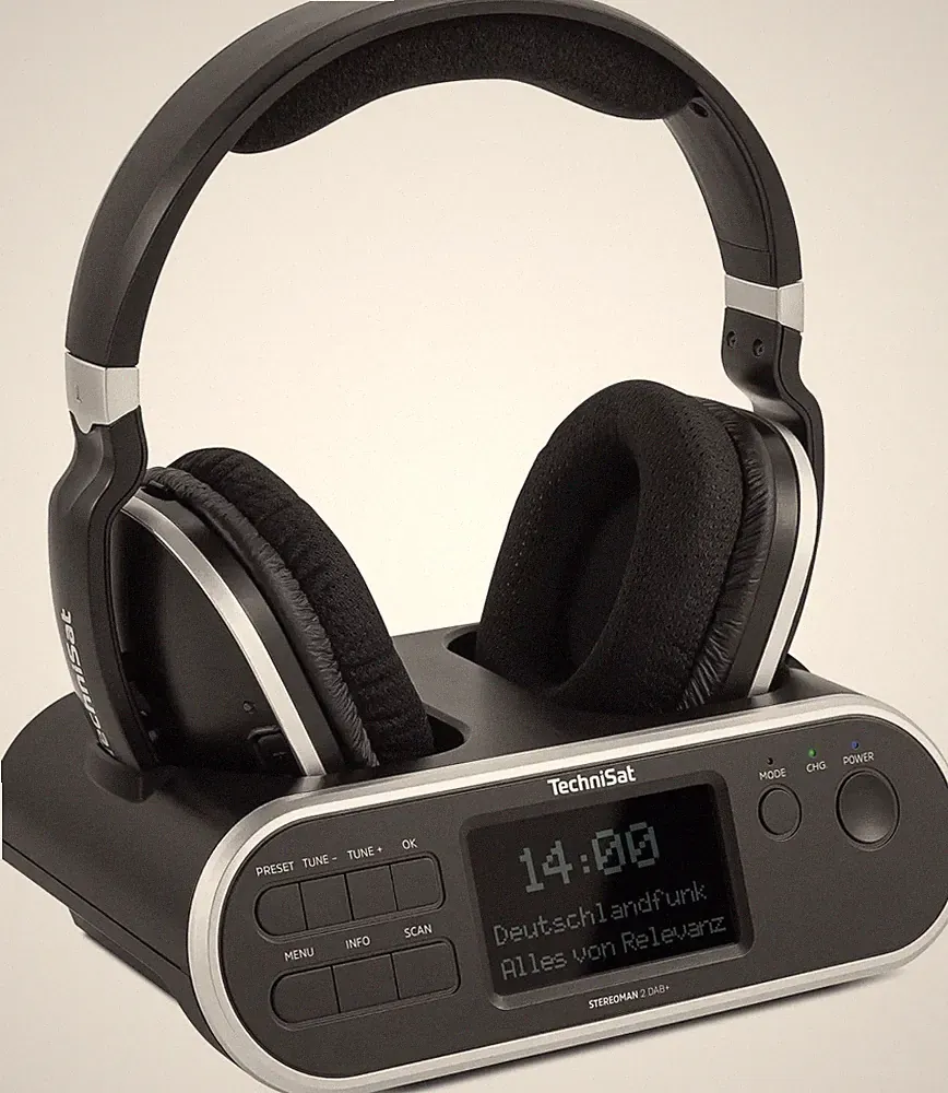 Technisat Stereoman 2 DAB+ Stereo Kopfhörer UKW Funkkopfhörer Radio LCD Display