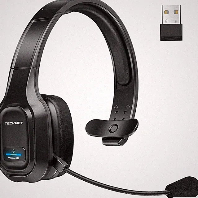 TECKNET Bluetooth Headset Mikrofon Geräuschunterdrückung