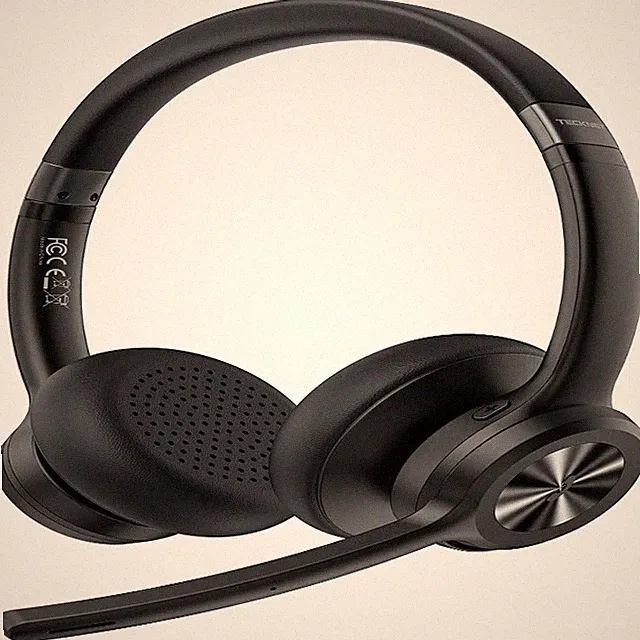 TECKNET Bluetooth Headset Mikrofon Noise Cancelling 50 Std Akku