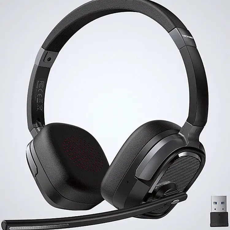 TECKNET Bluetooth Headset mit ENC Mikrofon 40 Std Akku USB-A Empfänger