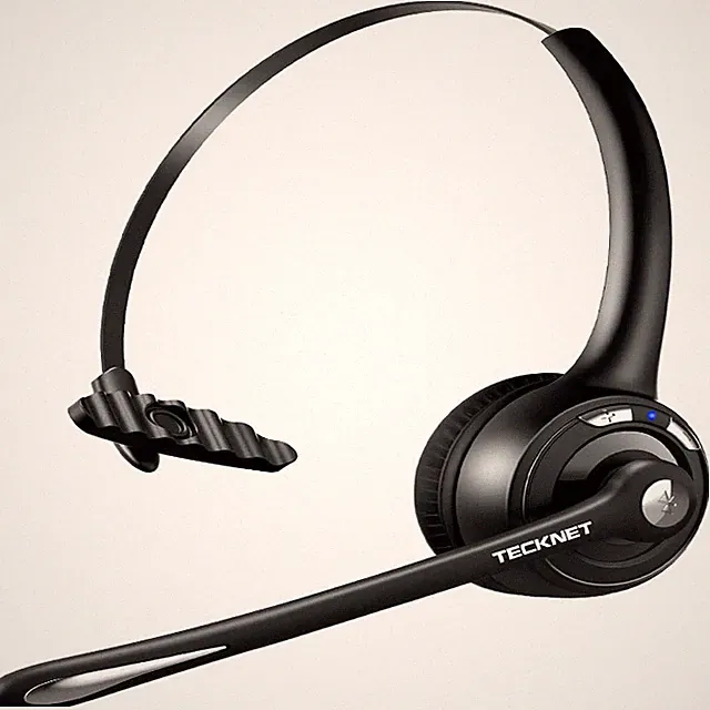 TECKNET Bluetooth Headset mit Mikrofon, kabelloses PC Headset