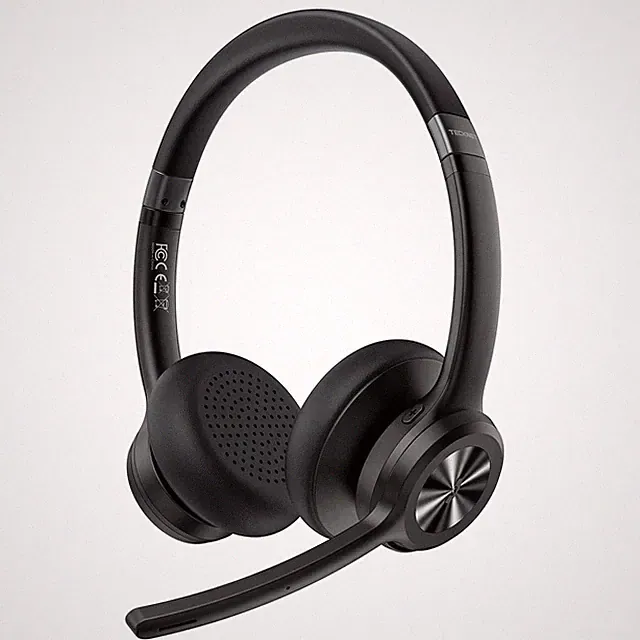 TECKNET Bluetooth Headset mit Mikrofon Noise Cancelling und Stummschaltung