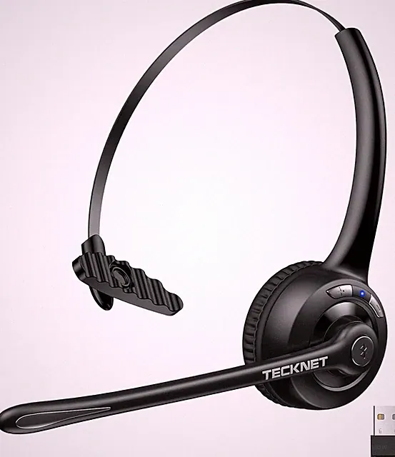 TECKNET Bluetooth Headset USB Dongle Rauschunterdrückung
