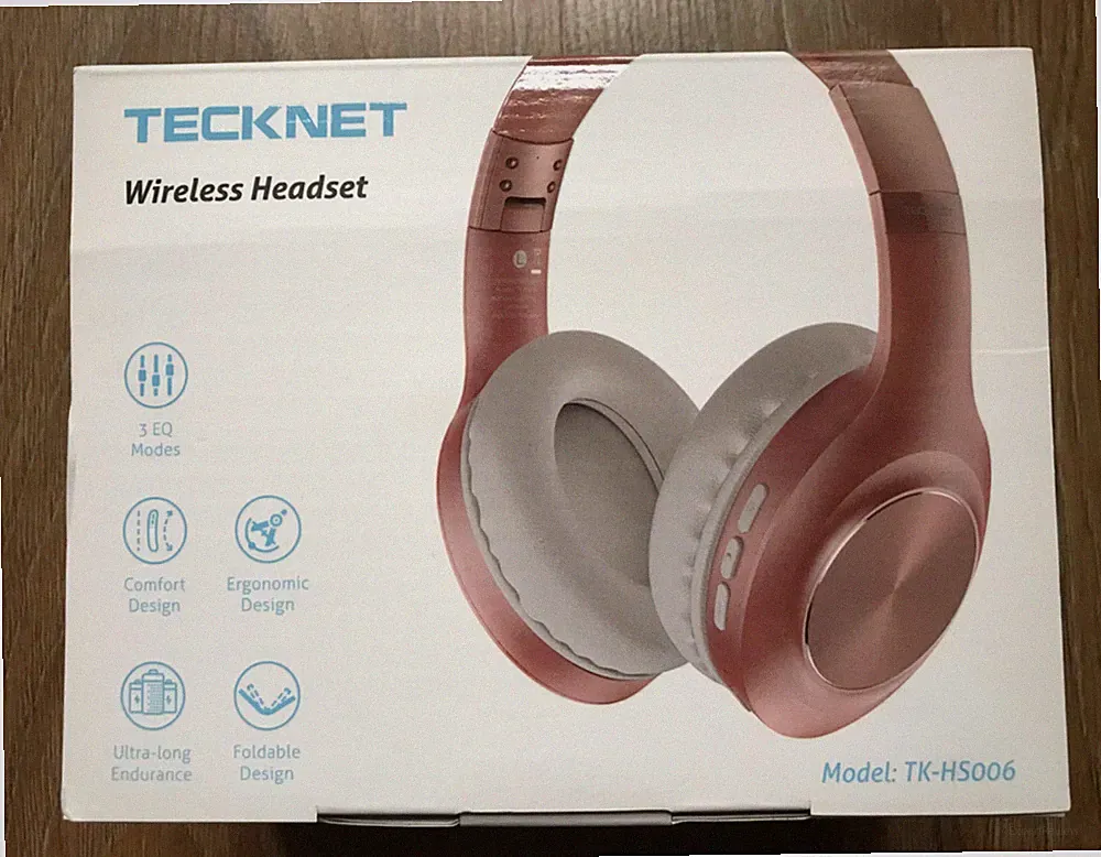 Tecknet Bluetooth Wireless Kopfhörer, 3EQ, 70 Stunden, faltbar, Mikrofon - Roségold