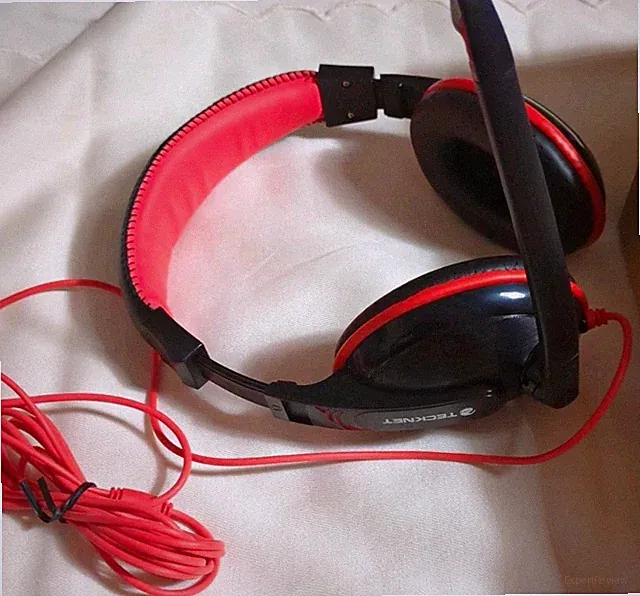 TeckNet G920 Gaming Headset Schwarz/Rot, Bluetooth, Kopfbügel, Boom-Mikrofon