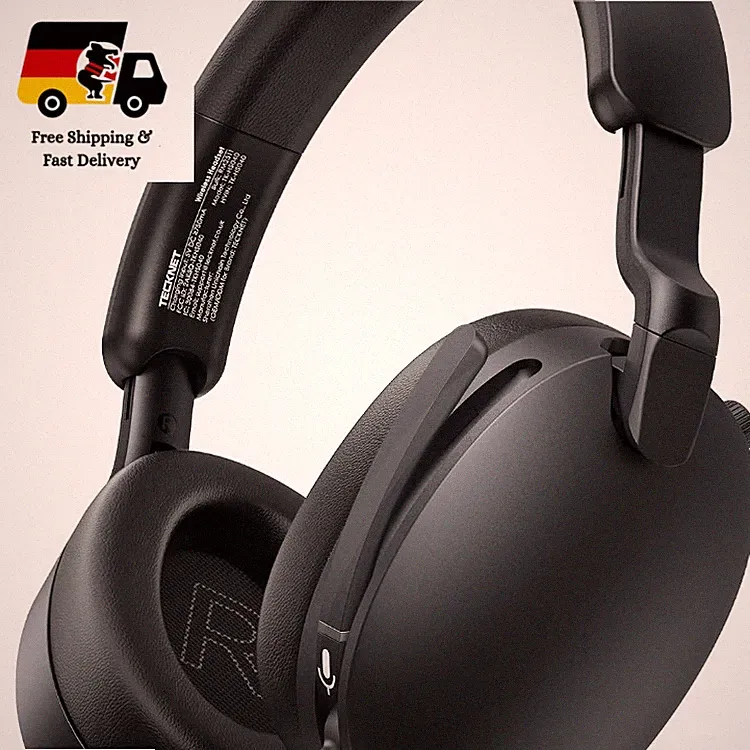 TECKNET Hybrid ANC Kopfhörer Bluetooth 5 USB-C 3,5 mm 100 Std