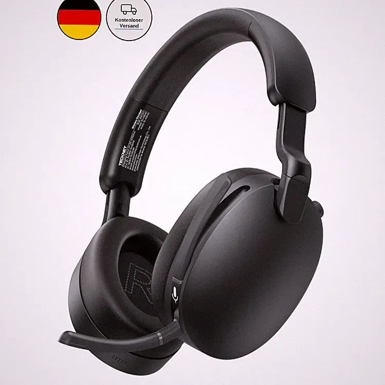 TECKNET Over Ear Kopfhörer mit Hybrid ANC, Bluetooth 5.4, 100 Std. Akkulaufzeit