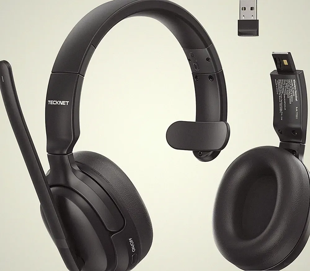 TECKNET Wireless Noise Cancelling Kopfhörer Bluetooth 5.4 Over-Ear