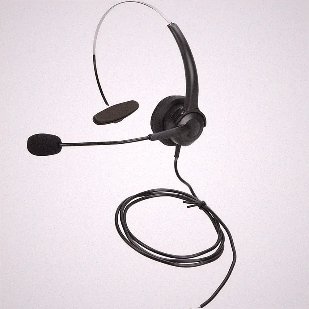 Telefon-Headset mit RJ9-Stecker kabelgebunden Kopfhörer verstellbar für Büro