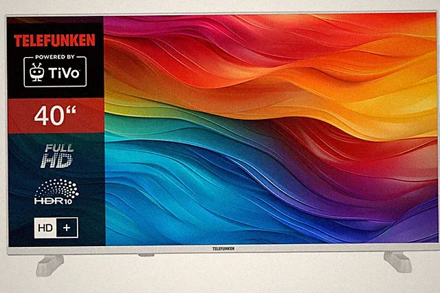 Telefunken 40 Zoll Fernseher Smart TV Full HD HDR Triple-Tuner 6 Monate HD+ weiß