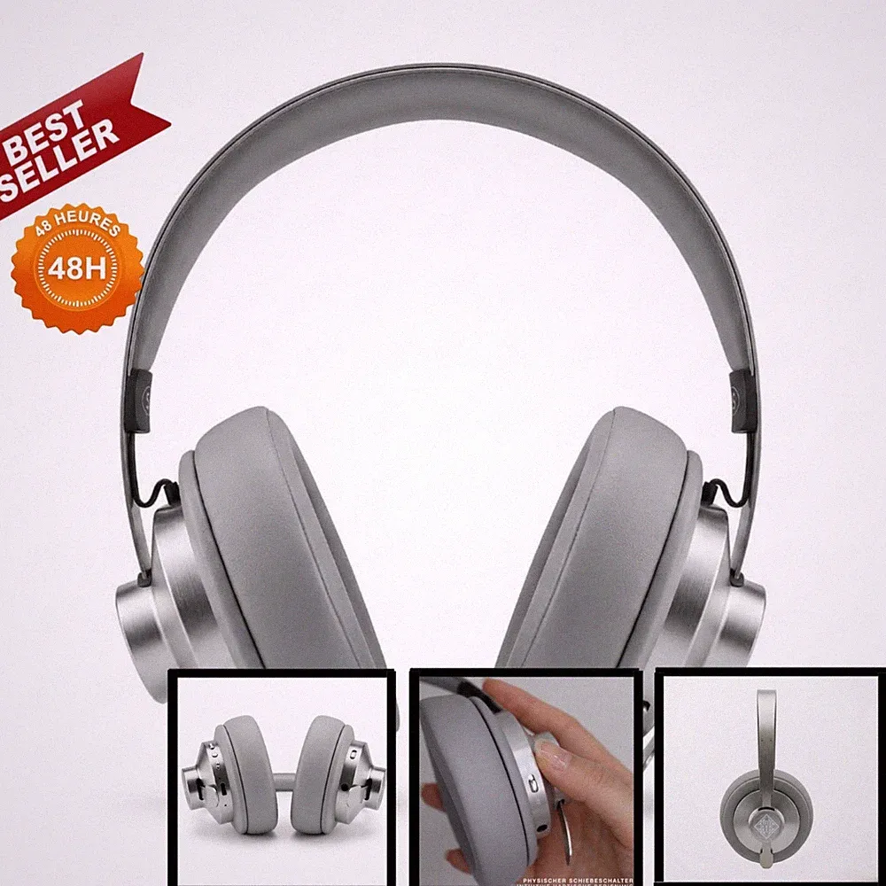 TELEFUNKEN ARCO Classic Bluetooth-Kopfhörer – Edelstahl, Geräuschunterdrückung
