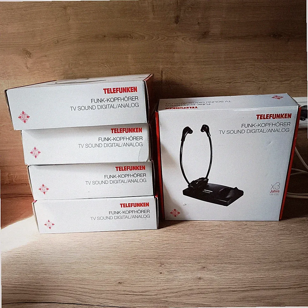 Telefunken Funk-Kopfhörer TV Sound Digital 2,3 MHz Tv Hörgerät B-Ware