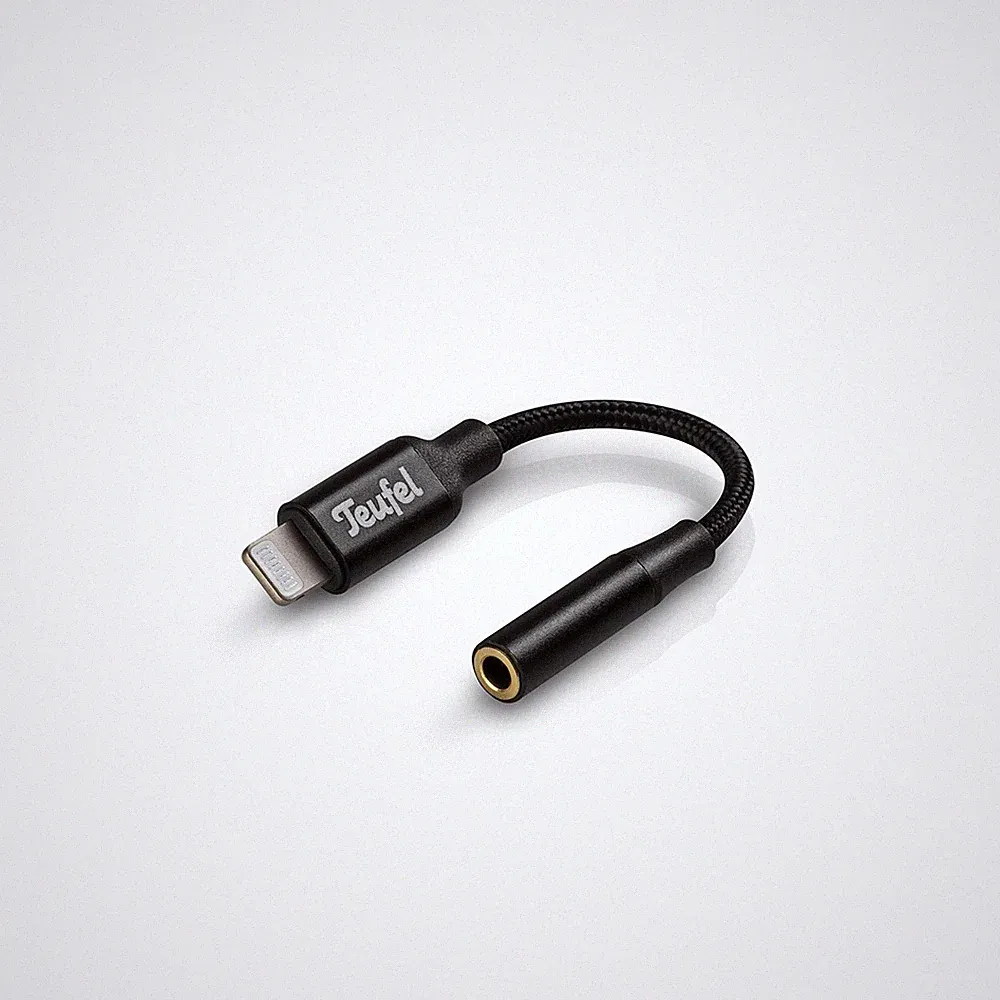 Teufel Lightning auf Kopfhöreranschluss Adapter zum Anschluss von Kopfhörern