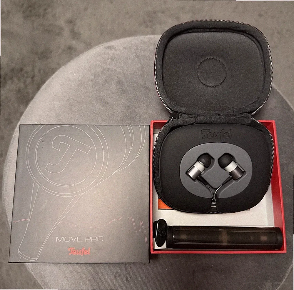 Teufel MOVE PRO In-Ear-Kopfhörer 3,5 mm Schwarz/Silber mit Etui & OVP