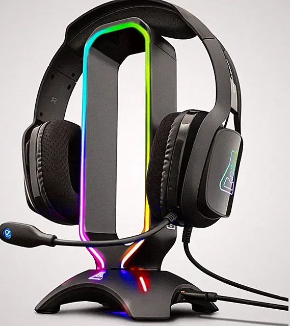 THE G-LAB K-Stand Radon Gaming Kopfhörer Stander - Rgb-Hintergrundbeleuchtung, U