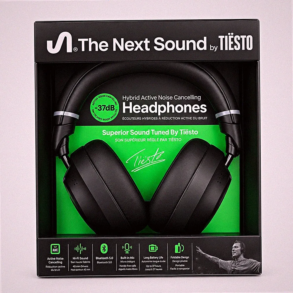 The Next Sound Hybrid ANC Over-Ear Kopfhörer Bluetooth Schwarz Mikrofon faltbar