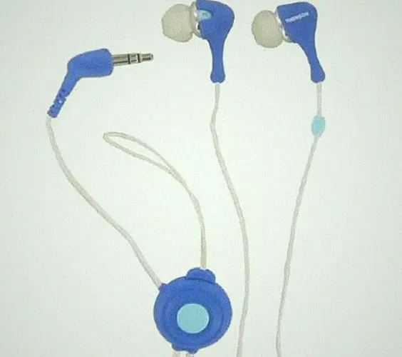 Thomson In-Ear-Kopfhörer Ohrhörer HED 134 Headset 3,5mm Klinke Blau/Weiß