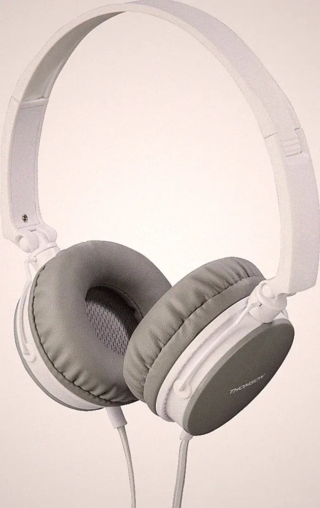 Thomson Kopfhörer HED2207 WH/GR On-Ear Headset Mikrofon faltbar 3,5mm