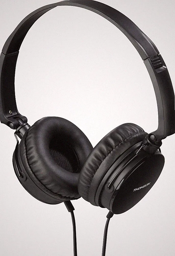 Thomson On-Ear Kopfhörer HED2207 Schwarz Headset Mikrofon faltbar