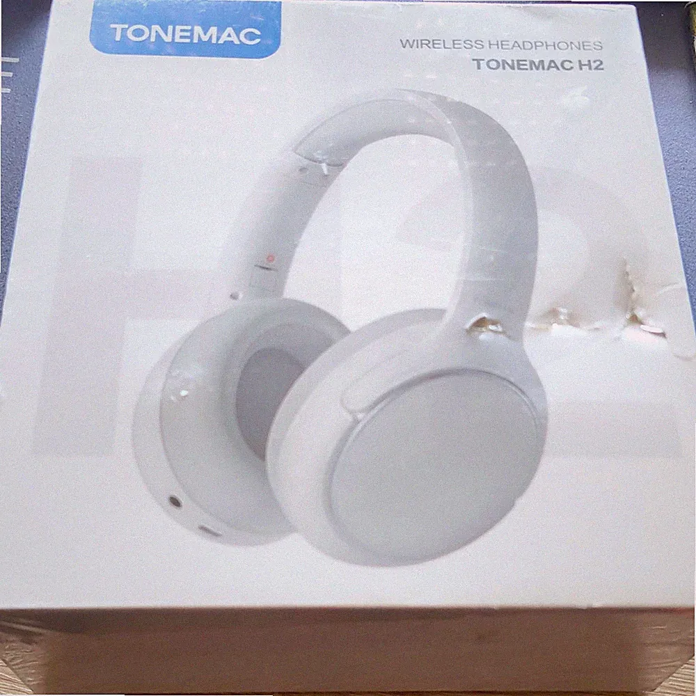 TONEMAC H2 Bluetooth Over-Ear-Kopfhörer weiß mit Mikrofon (2 Ohrhörer)