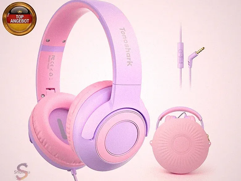 TONOSHARK Kinderkopfhörer mit Kabel, Kopfhörer Kinder Gehörschutz 85/94 dB | mi