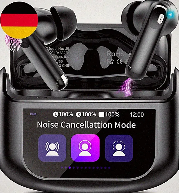 Touchscreen Bluetooth Kopfhörer, 2026 in Ear Kopfhörer Kabellos Bluetooth 5.4 Mi