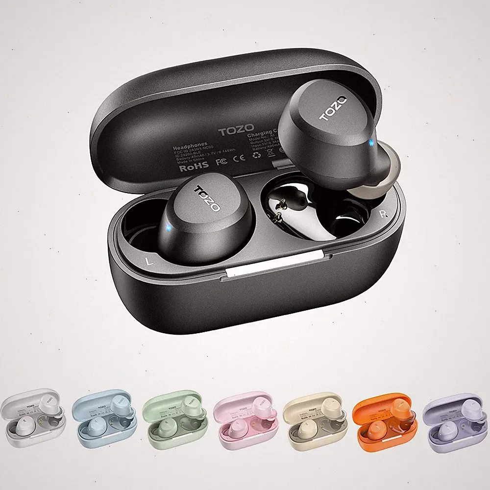 TOZO - A1 Bluetooth-Kopfhörer bis zu 30 Stunden Akkulaufzeit, IPX5 Wasserdicht