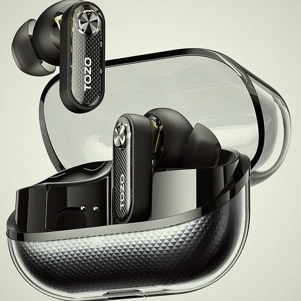 TOZO - Crystal Pods mit Hybrid ANC-Mode In-Ear-Kopfhörer Bluetooth 5,4