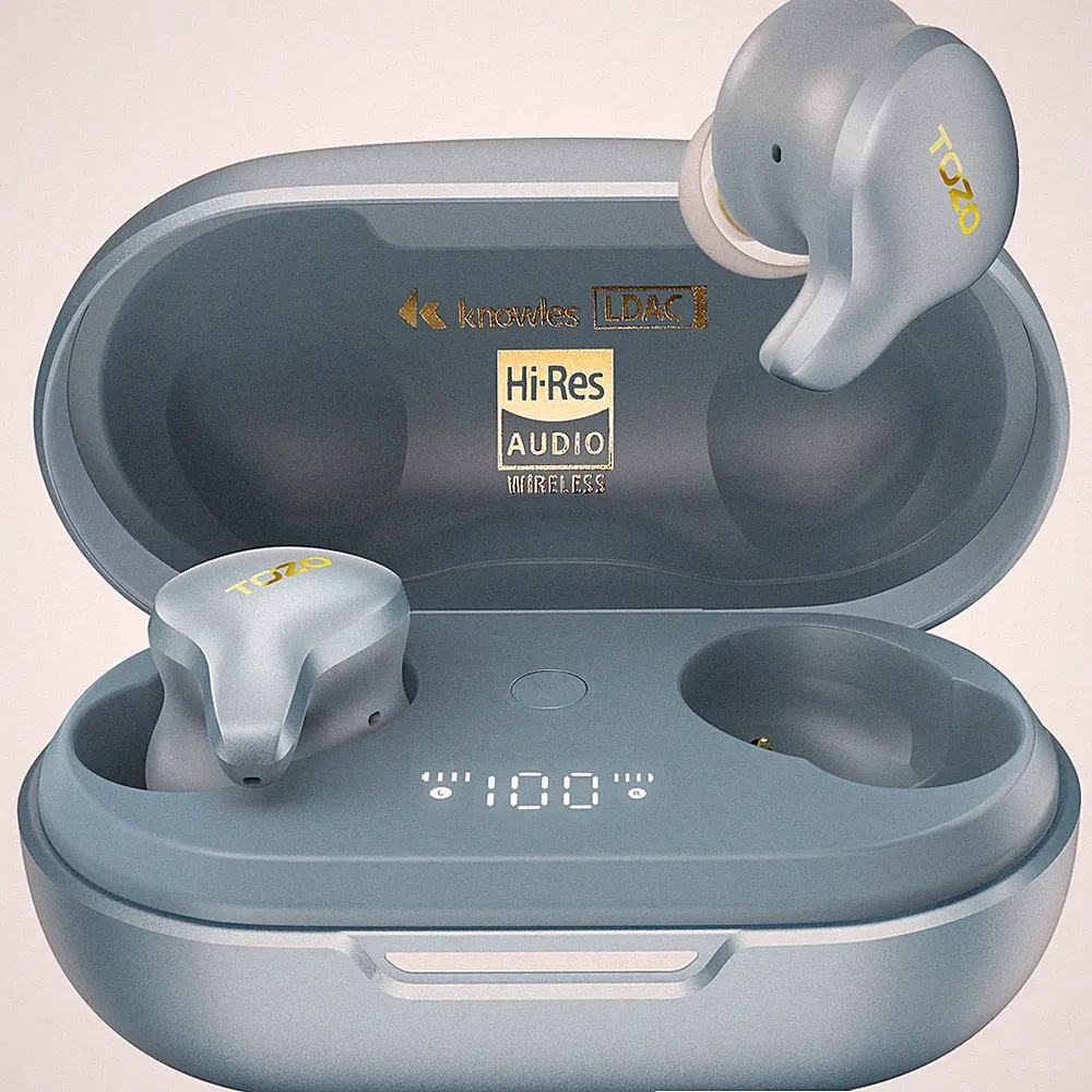 TOZO Golden X1 Kabellose Bluetooth In-Ear Kopfhörer mit Hybrid ANC, Blau, 32