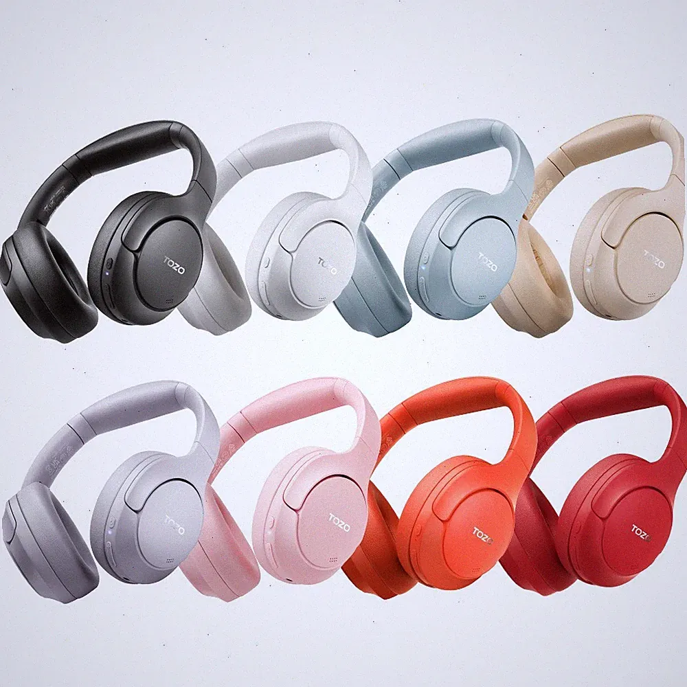 TOZO HT2 Bluetooth Over-Ear Kopfhörer mit ANC-Modus, 60H Spielzeit