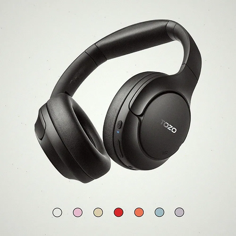TOZO HT2 Bluetooth Over-Ear Kopfhörer mit ANC-Modus, 60H Spielzeit