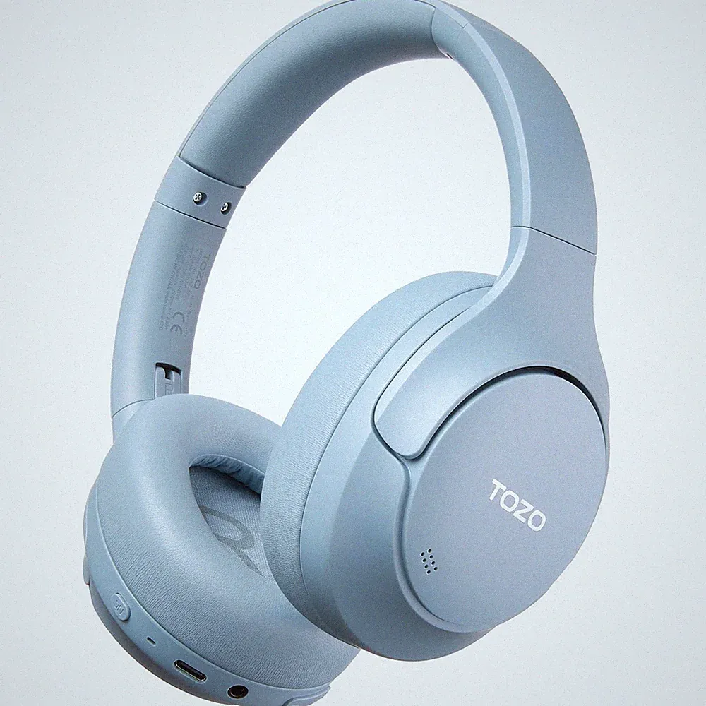 TOZO HT3 Bluetooth Kopfhörer Over-Ear mit Aktiver Geräuschunterdrückung Blau