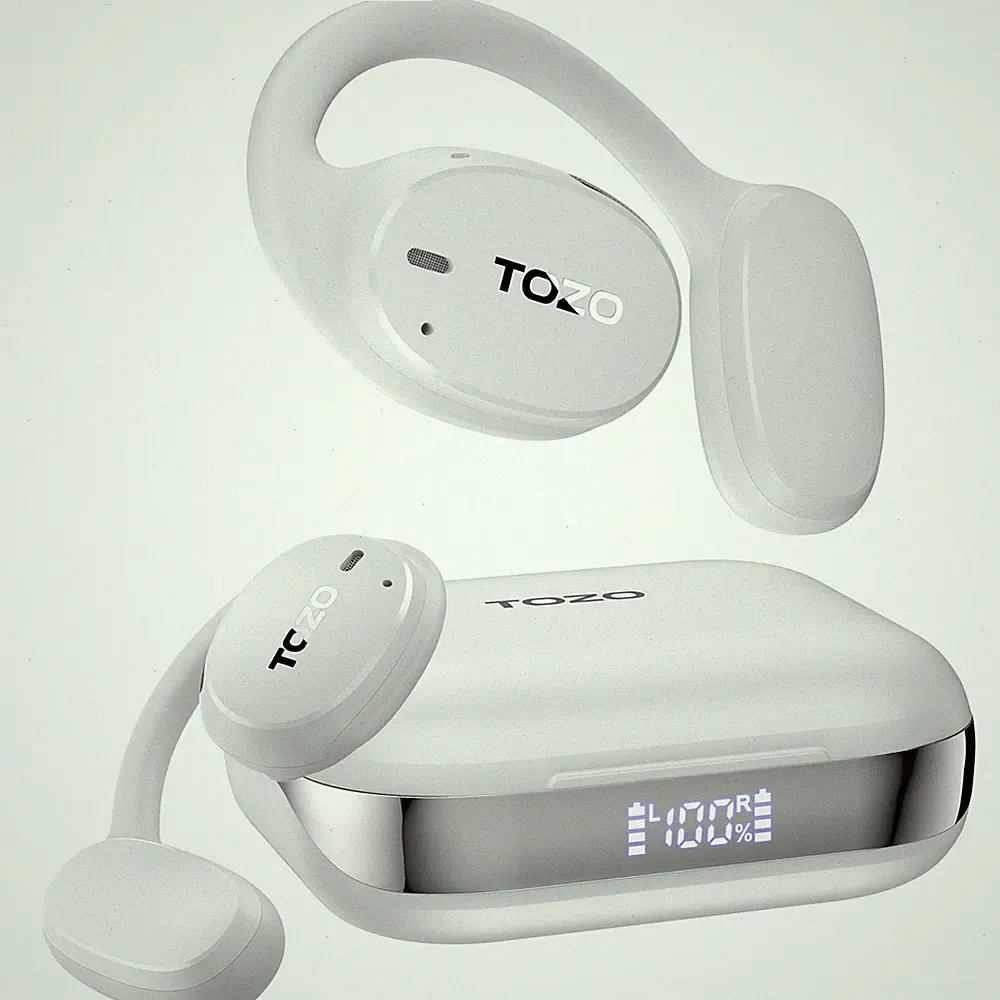 TOZO Kabellose Open-Ear-Ohrhörer / Bluetooth-Kopfhörer mit hohem Tragekomfort
