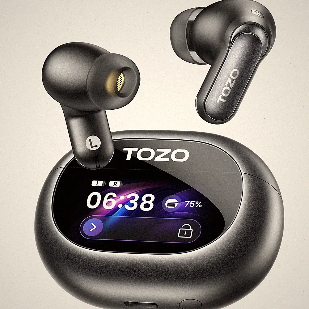 TOZO NC20 Pro Bluetooth Kopfhörer mit Smart-Touchscreen, ANC, LDAC Hi-Res-Audio
