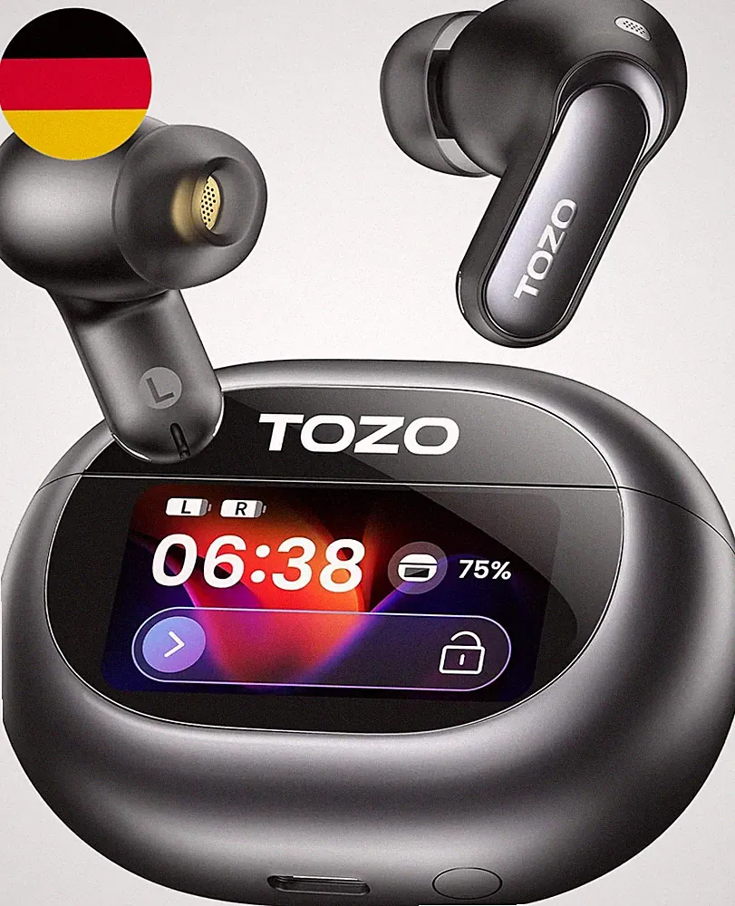 TOZO NC20 Pro Kabellose Bluetooth Kopfhörer Mit Smart-Touchscreen, Adaptive Akti