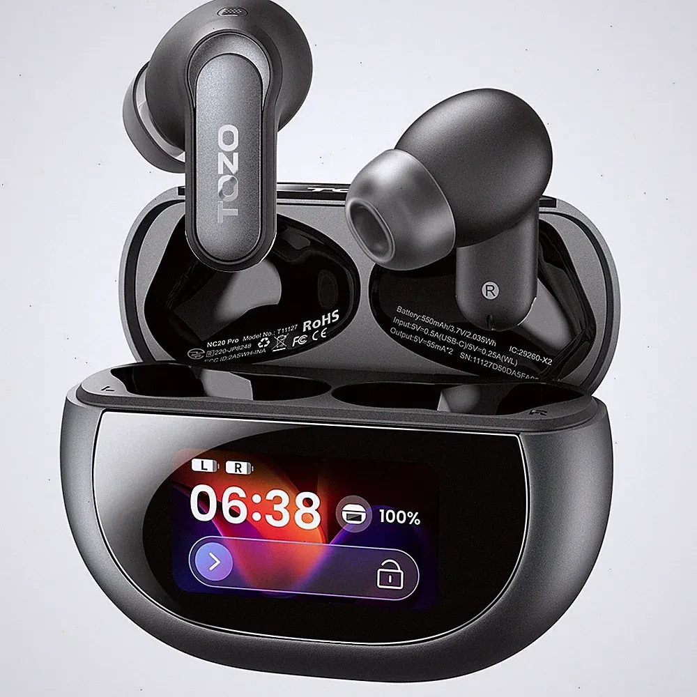 TOZO NC20 Pro Kabellose Ohrhörer mit ANC-Modes, Smart Touch Screen