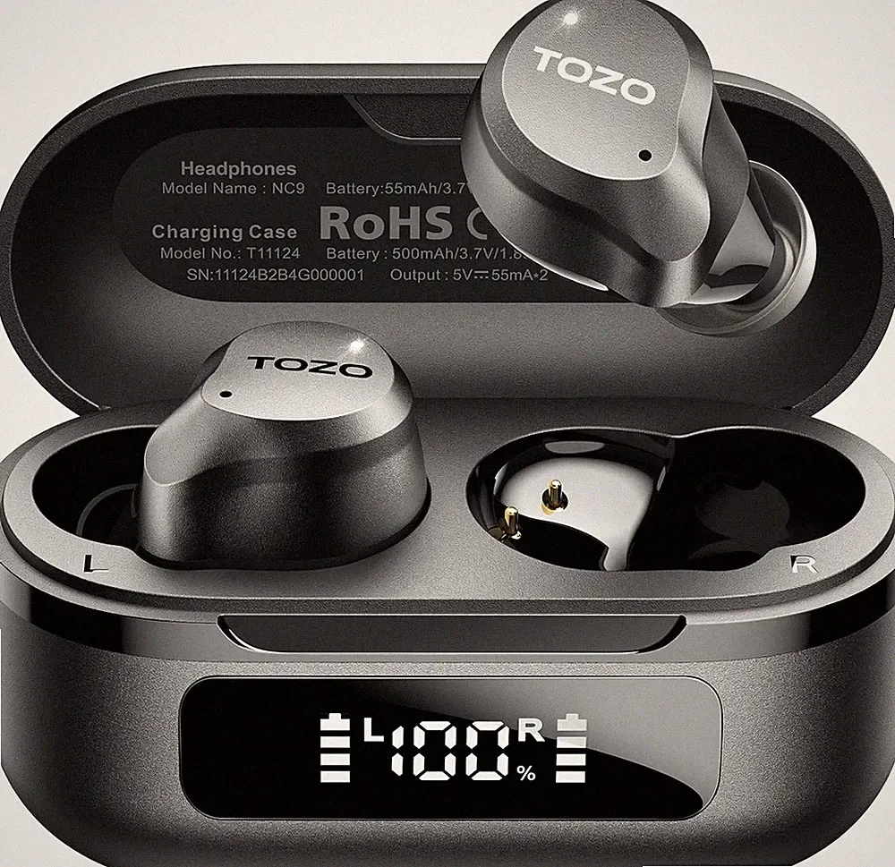 TOZO NC9 Kabellose In Ear Bluetooth Kopfhörer Hybrid Noise Cancelling 45dB 6