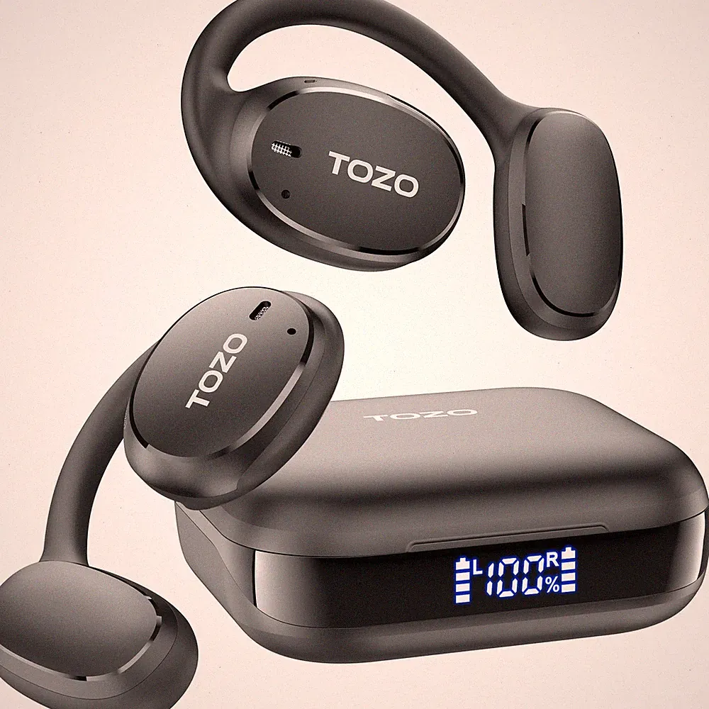 TOZO Open-Ear-Bluetooth-Kopfhörer – Bequemer Sitz beim Laufen & Arbeiten