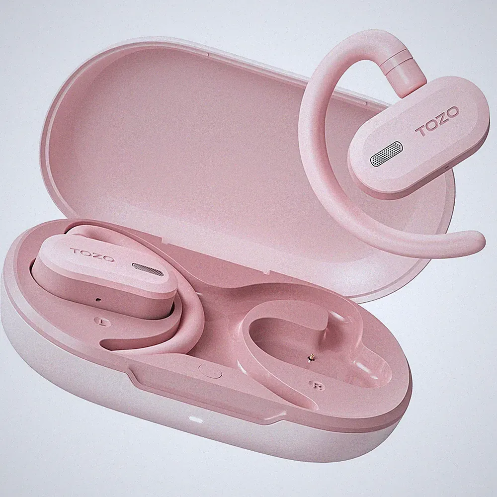 TOZO OpenBuds PINK leichte True Open Ear Wireless Ohrhörer Bluetooth NEU
