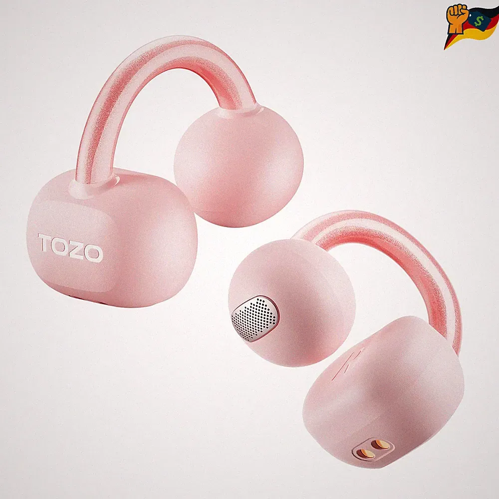 TOZO OpenEarRing Bluetooth 5.4 Kopfhörer 40 Std Akku Ladebox LED