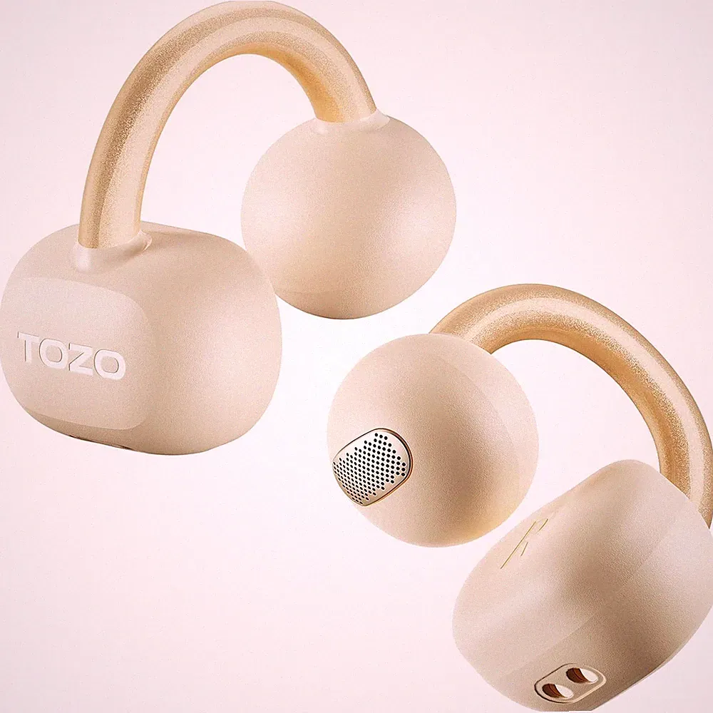 TOZO OpenEarRing Kabellos Bluetooth Clip 40h LED