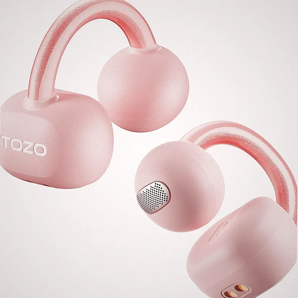 TOZO OpenEarRing Open-Ear Kopfhörer Kabellos Bluetooth Clip IPX5 40h LED