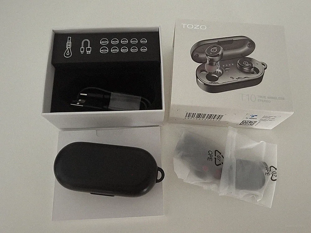 TOZO T10 Bluetooth In-Ear-Kopfhörer, Schwarz