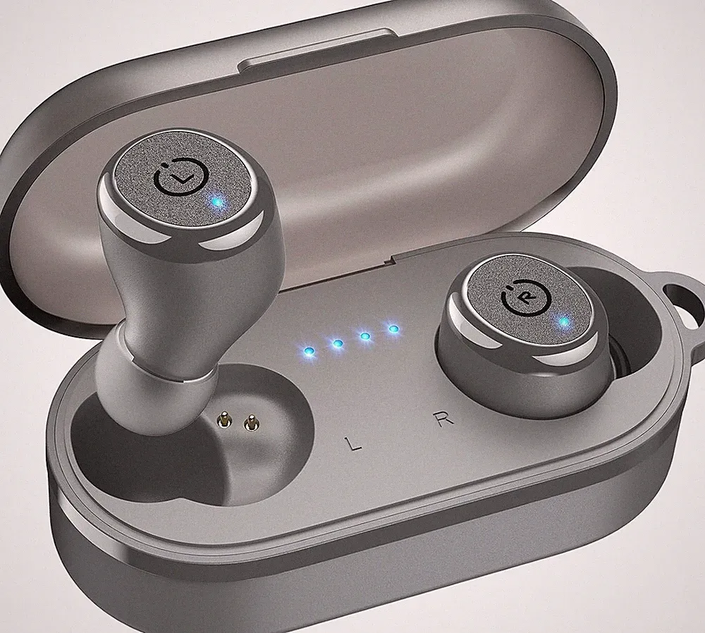 TOZO T10 In-Ear-Kopfhörer Kabellos Bluetooth mit Ladecase 55 Std. Grau