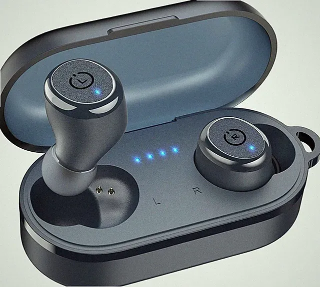 TOZO T10 Wireless Earbuds Blau, Bluetooth IPX8 Wasserdicht Kabelloses Ladecase