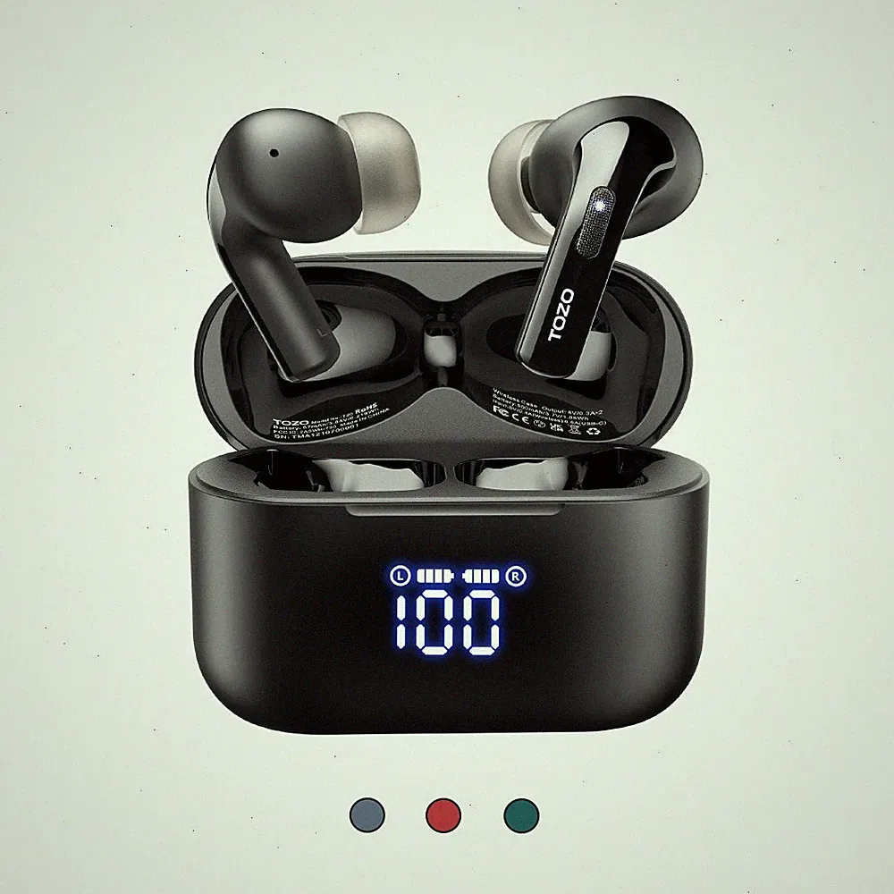 TOZO T20 Kabellose Bluetooth Kopfhörer in-Ear, 10mm Treiber, 48.5 Std Spielzeit