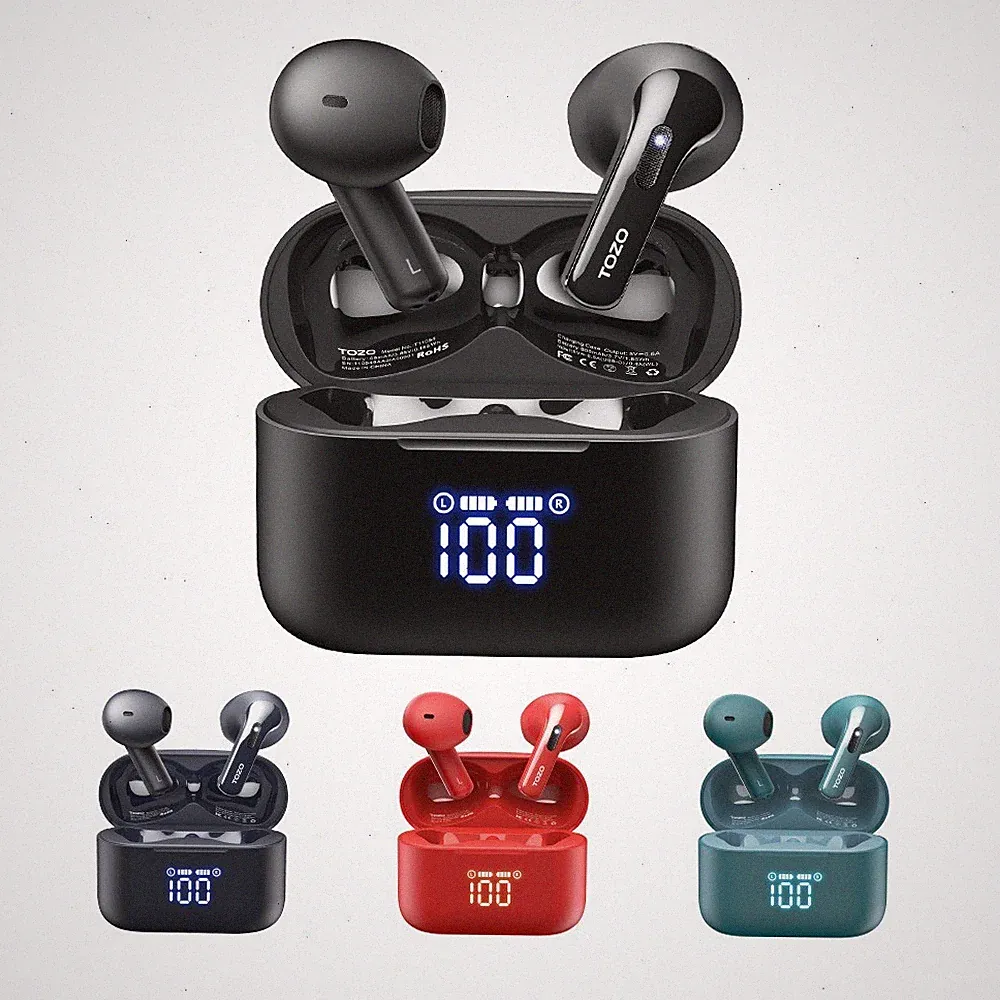 TOZO T21 Bluetooth 5.3 Kopfhörer Halb In-Ear Kabellos Komfort Earbuds