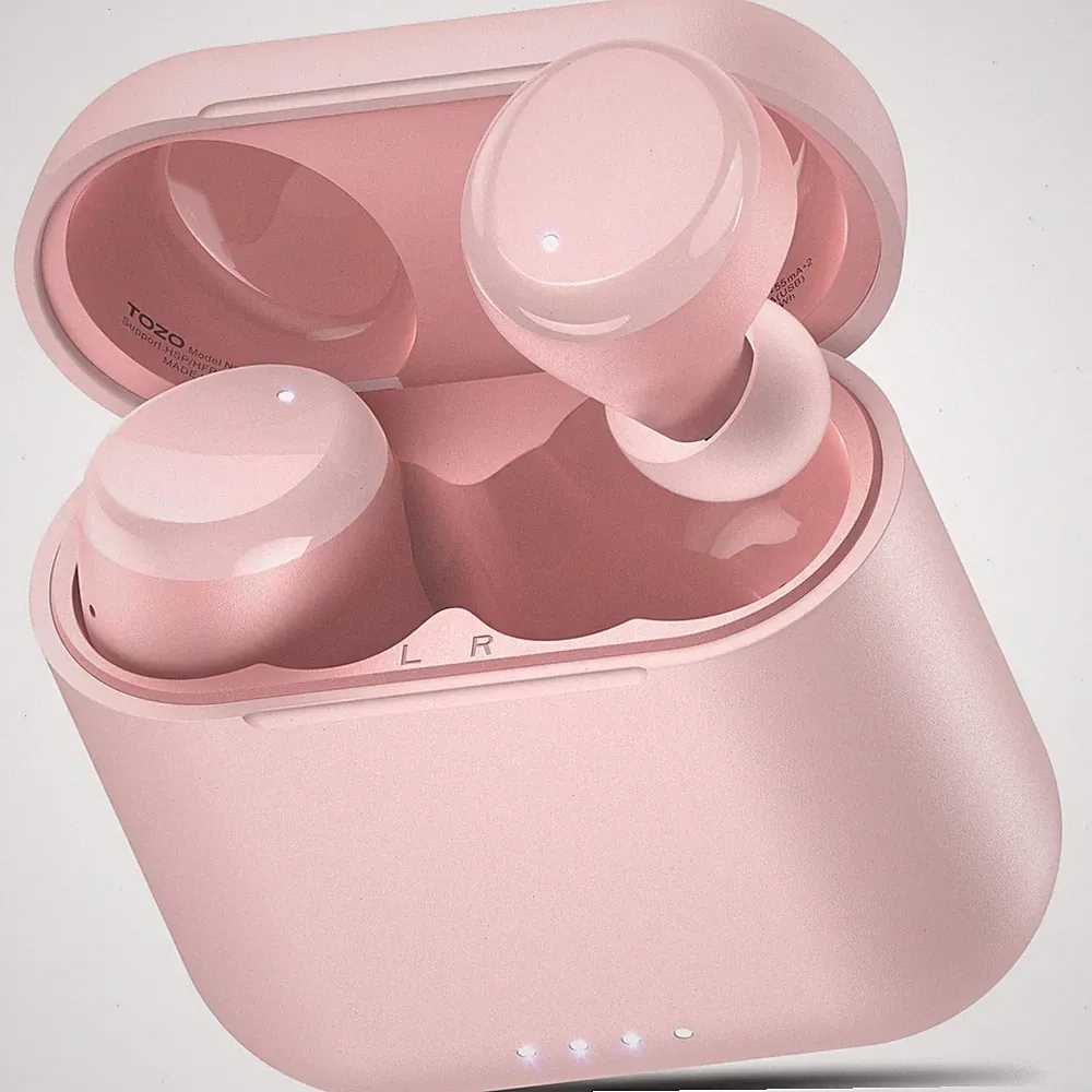 TOZO T6 Kabellos Bluetooth 5.3 In-Ear-Kopfhörer mit IPX8 Wasserdicht, Rosa