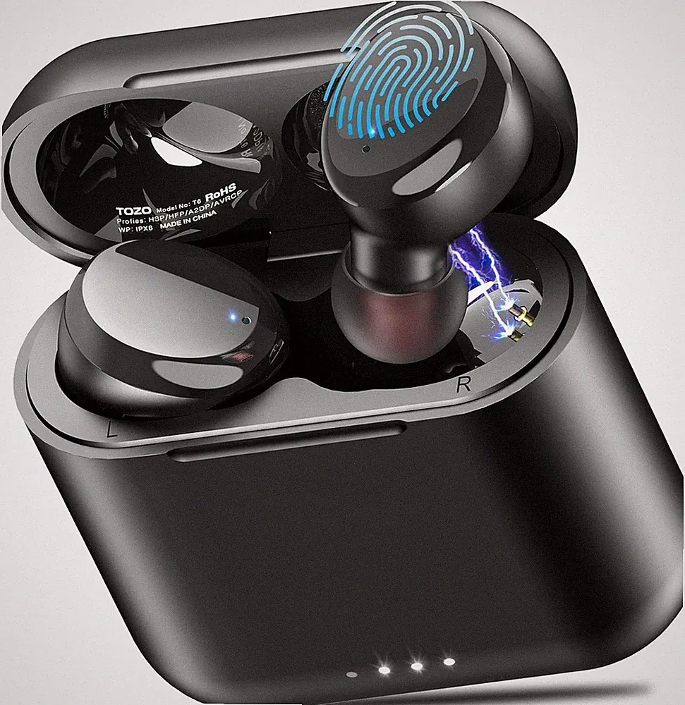 TOZO T6 kabellose In-Ear-Kopfhörer, schwarz